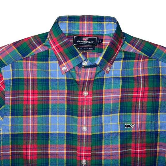 Vineyard Vines Performance Slim Tucker Shirt Mens Long Sleeve Button Down Small - Picture 5 of 12